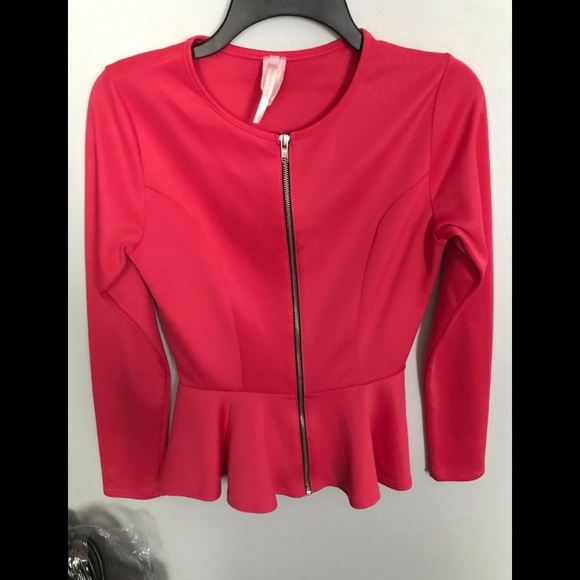 Pink peplum top - Picture 2 of 2